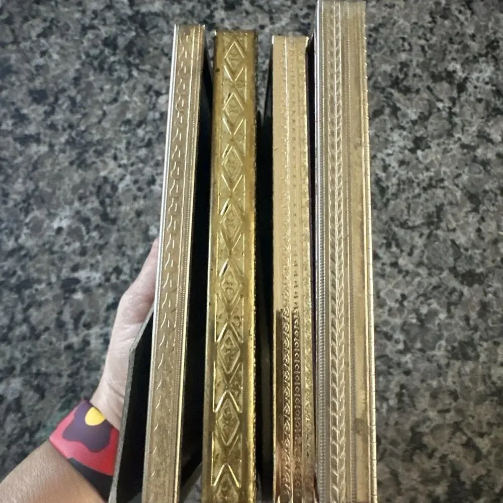 Lot Of 4 Vintage Small Picture Frame Ornate Gold Tone 4